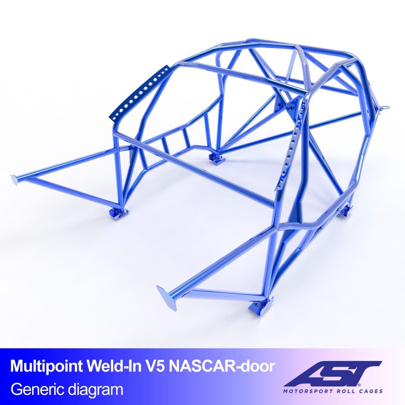 Roll Cage BMW (E91) Seria 3 5 uși Touring RWD MULTIPOINT SUDATĂ V5 Ușă NASCAR pentru drift
