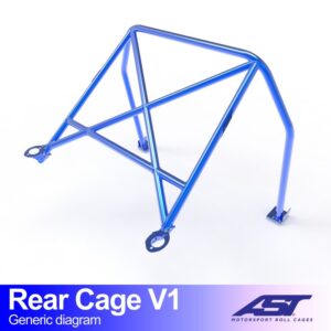 Roll Bar AUDI Coupe (B2) 2 usi Coupe Quattro Roll Cage spate V1