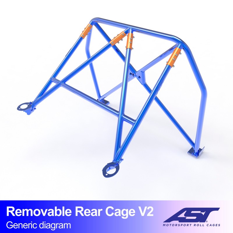 Roll Bar TOYOTA MR-2 (W20) Roadster 2 uși Roll Cage DEMONTABILĂ V2