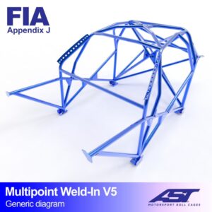 Roll Cage ALFA ROMEO 147 (Tipo 937) 3 uși Hatchback MULTIPOINT SU SUDURĂ V5