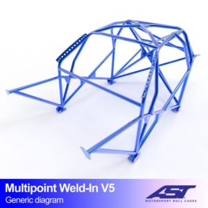 Roll Cage AUDI A3 / S3 (8P) 3 uși Hatchback Quattro MULTIPOINT SUDAT V5