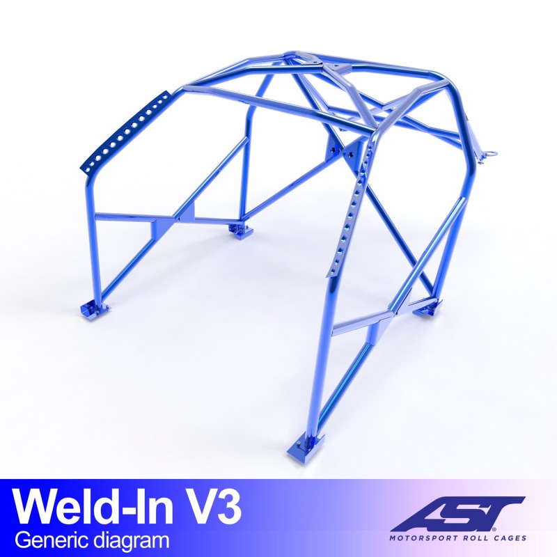 Roll Cage AUDI A4 / S4 (B5) Sedan 4 uși FWD SUDURĂ MODEL V3
