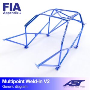 Roll Cage AUDI Coupe (B2) 2 uși Coupe Quattro MULTIPOINT SU SUDURĂ V2