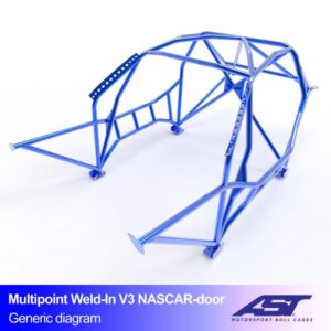 Roll Cage BMW Seria 1 (E81) Hatchback 3 uși MWD MULTIPOINT SUDAT V3 NASCAR-door pentru drift