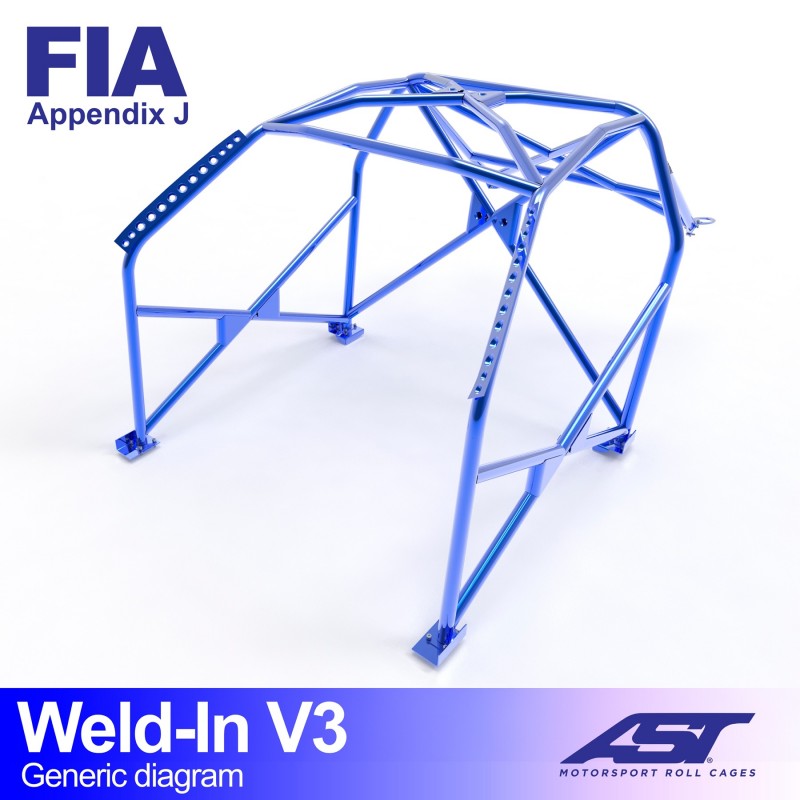 Roll Cage BMW (E10) 2002 Coupe 2 uși, tip WELD IN V3