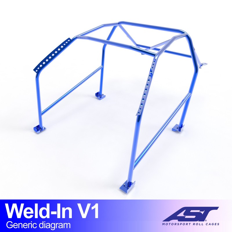 Roll Cage BMW (E30) Seria 3 Sedan 4 uși RWD, Tip V1, Sudabil