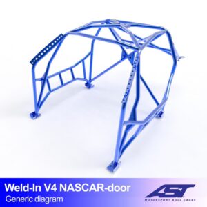 Roll Cage BMW (E30) Seria 3 4 uși Sedan RWD SUDAT V4 NASCAR-door pentru drift