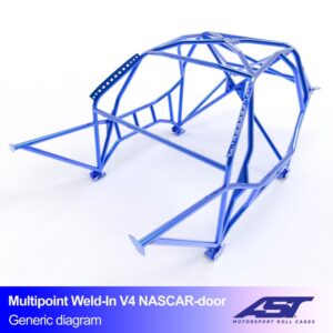 Roll Cage BMW (E30) Seria 3 5 usi Touring RWD MULTIPOINT SUDAT V4 Ușa NASCAR pentru drift