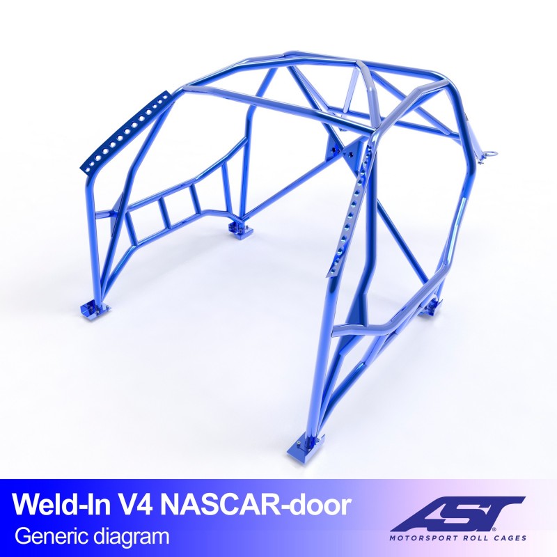 Roll Cage BMW Seria 2 (F87) Coupe 2 uși RWD, tip NASCAR-uși, pentru drift, se sudează