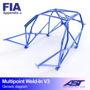 Roll Cage FIAT Cinquecento (Tip 170) hatchback 3 uși MULTIPOINT SUDATĂ V3