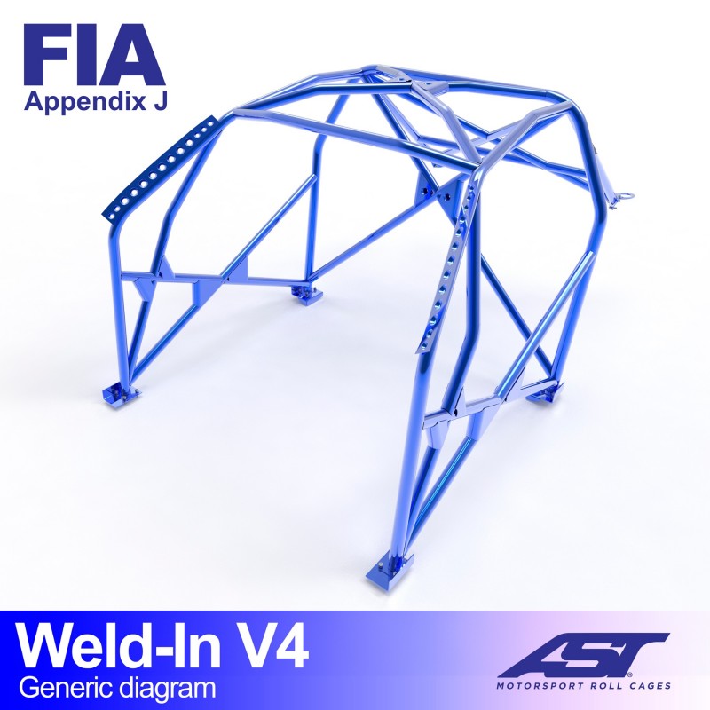 Roll Cage FORD Escort (Mk2) Coupe 2 uși SUDABILĂ V4
