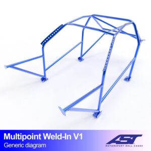 Roll Cage FORD Sierra (Mk1/Mk2/Mk3) Sedan 5 uși RWD MULTIPOINT SUDAT V1