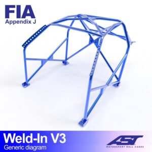 Roll Cage LANCIA Delta Integrale (Tipo 831) 5 uși Hatchback SUDAT V3
