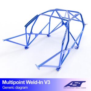 Roll Cage MAZDA MX-3 (EC) Coupe 3 uși MULTIPOINT SUDAȚIE INTEGRALĂ V3