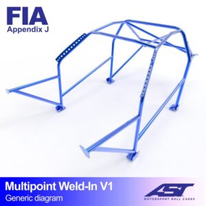 Roll Cage OPEL Calibra Coupe 3 uși 4X4 MULTIPOINT SUDAT V1