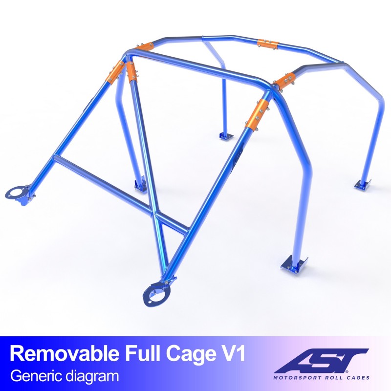 Roll Cage SEAT Leon (1M) Hatchback 5 uși Roll Cage COMPLETĂ DEMONTABILĂ V1
