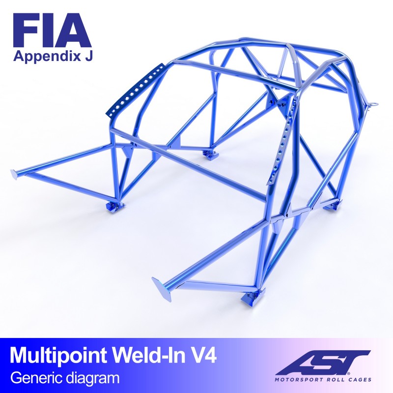 Roll Cage SUBARU BRZ (ZC6) Coupé 2 uși MULTIPOINT SUDEZILĂ V4
