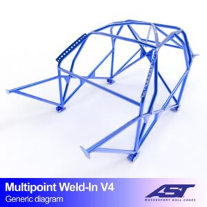 Roll Cage de protecție TOYOTA MR-2 (W20) Roadster 2 uși MULTIPOINT SUDATĂ V4