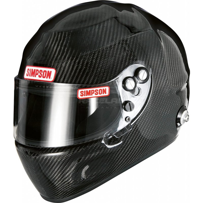 Casca Simpson Carbon Devil Ray cu FIA, HANS