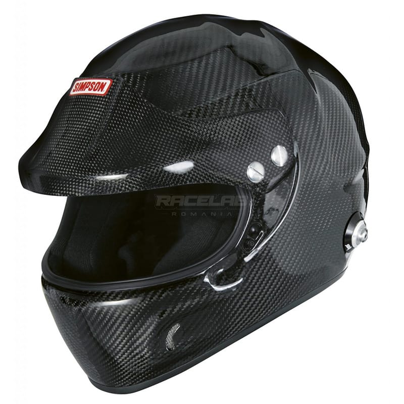 Casca Simpson Carbon Devil Ray Touring cu FIA, HANS