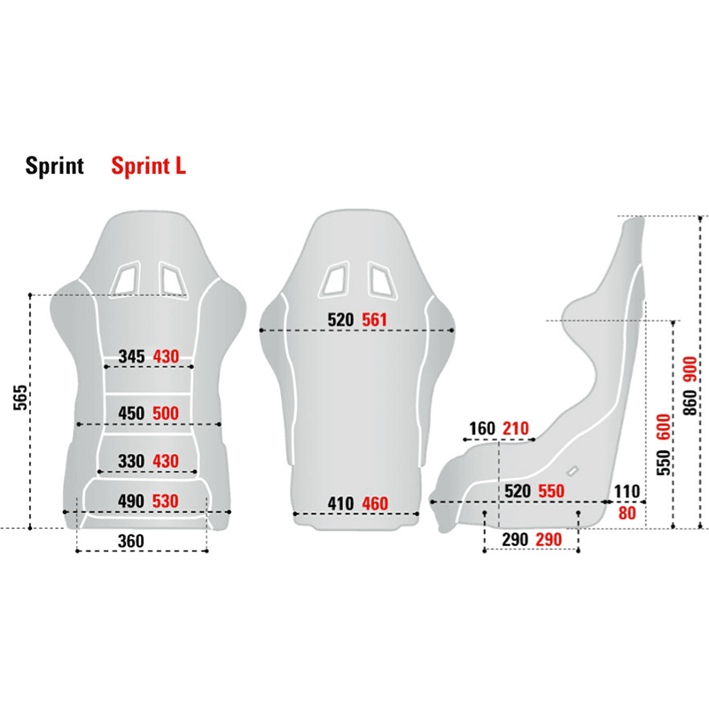 Scaun sport Sparco Sprint Negru - imagine 2