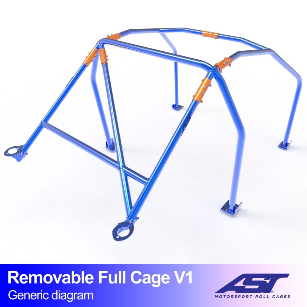 Roll Cage PEUGEOT 306 (Faza 1/2) Hatchback cu 3 uși, DEMONTABILĂ, MODEL COMPLET V1