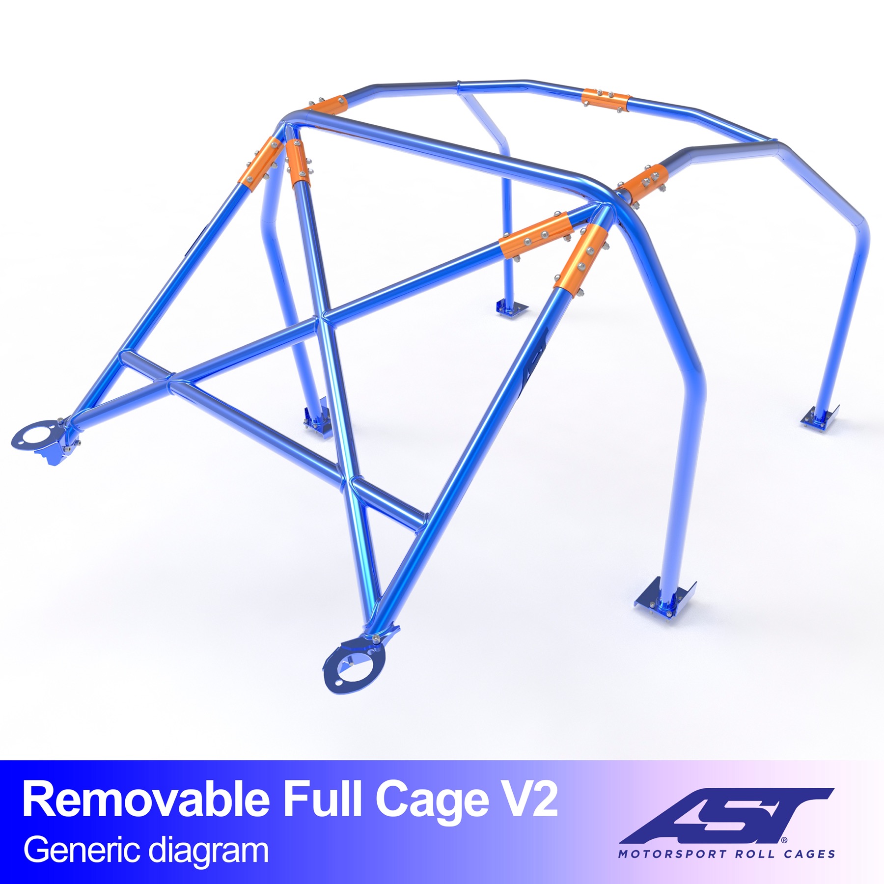 Roll Cage PEUGEOT 306 (Faza 1/2) Hatchback 3 uși, DEMONTABIL, CAGE COMPLET V2