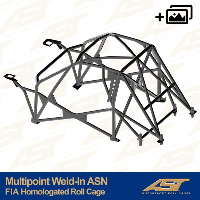 Roll Cage omologată FIA PEUGEOT 106 (Faza 1/2) Hatchback cu 3 uși MULTIPOINT SUDATĂ ASN
