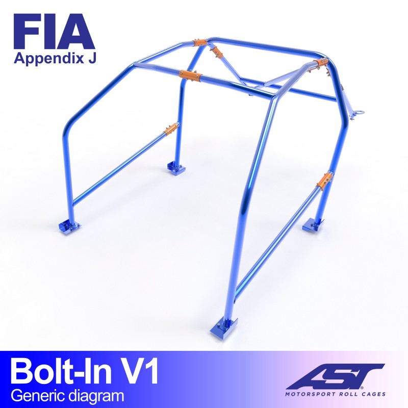 Roll Cage HONDA Integra (DB, DC) Coupe 3 uși BOLT IN V1