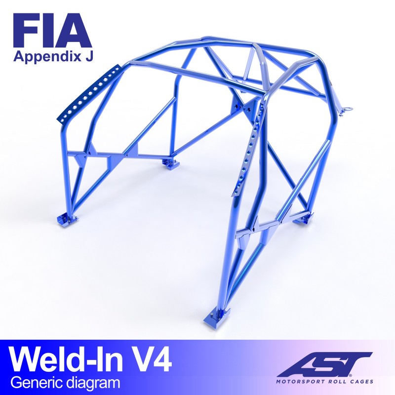Roll Cage HONDA Integra (DB, DC) Coupe 3 uși MONTAT PRIN SUDARE V4