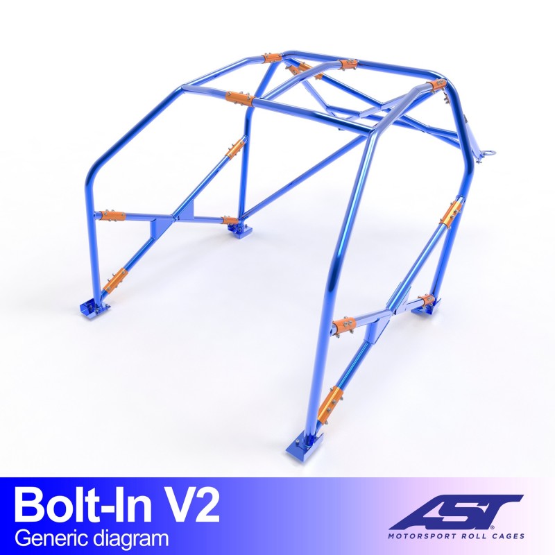 Roll Cage VW Jetta (MK1) Sedan 4 uși BOLT IN V2